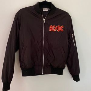 AC/DC Women’s size small nylon bomber jacket